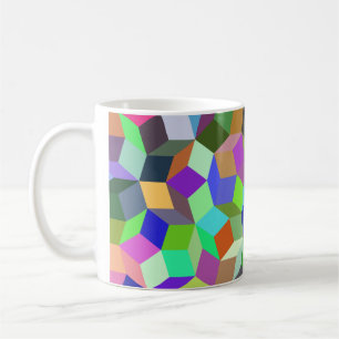 bunte Tasse mit Penrose Muster Kaffemugg