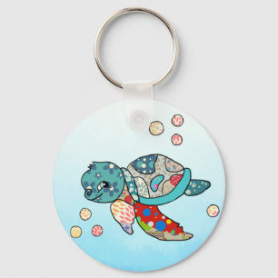 bunte Wasserschildkröte Nyckelring