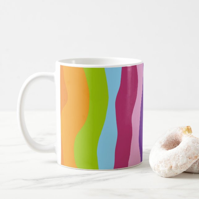 Bunte Wellen Kaffemugg (Med munk)