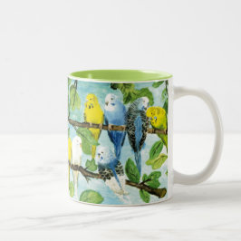 Bunte Wellensittiche | Zweifarbige Tasse Två-Tonad Mugg