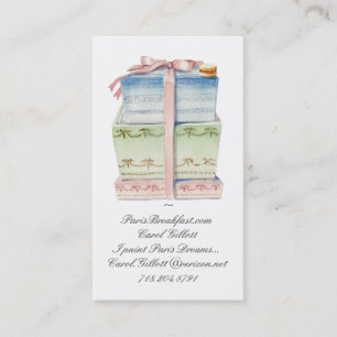 Bunten av macaron boxas visitkort