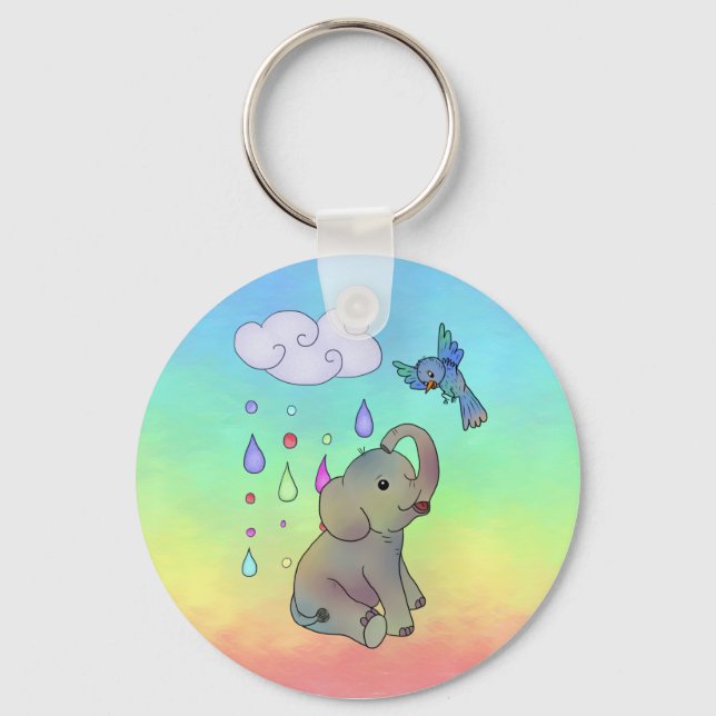 Bunter Elefant Nyckelring (Framsida)