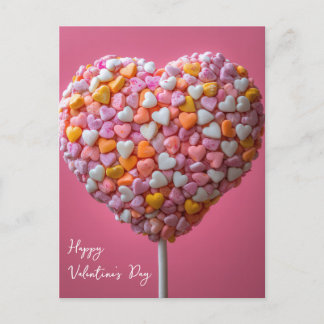 Bunter Herz Cake Pop Valentinstag Vykort