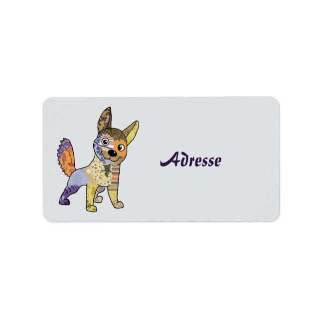 Bunter Hund Adressetikett (Framsidan)