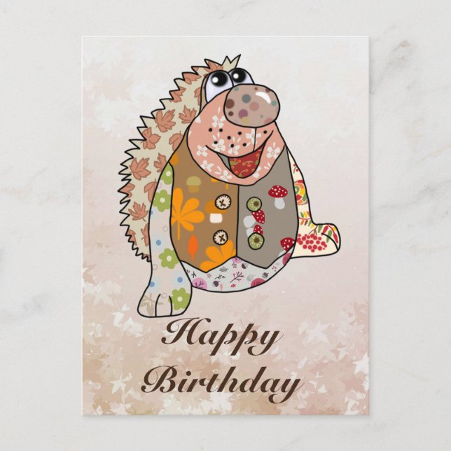 Bunter Igel  Postkarte Vykort (Framsida)