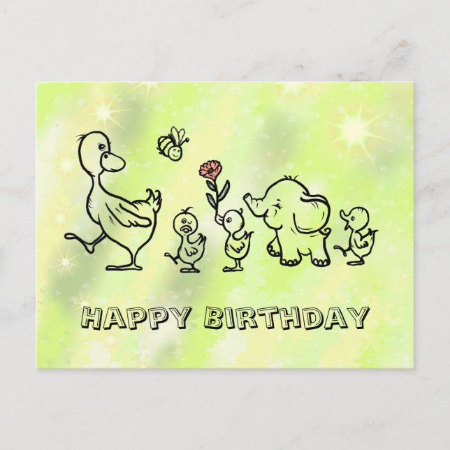 bunter Lauf  Vykort (Framsida)