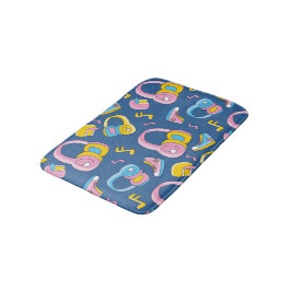 Bunter Musikmix i rosa, blau, gelb Badrumsmatta