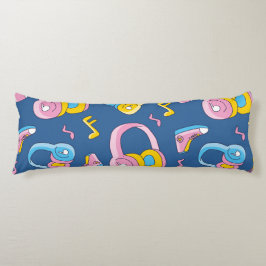 Bunter Musikmix i rosa, blau, gelb Kroppskudde