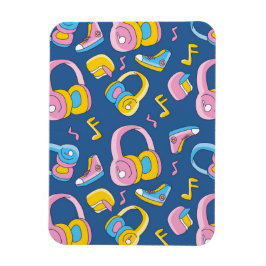 Bunter Musikmix i rosa, blau, gelb Magnet