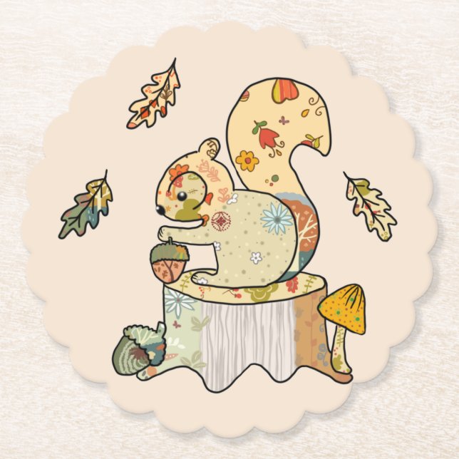 Buntes Eichhörnchen  Underlägg Papper (Framsida)