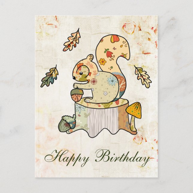 Buntes Eichhörnchen Vykort (Framsida)