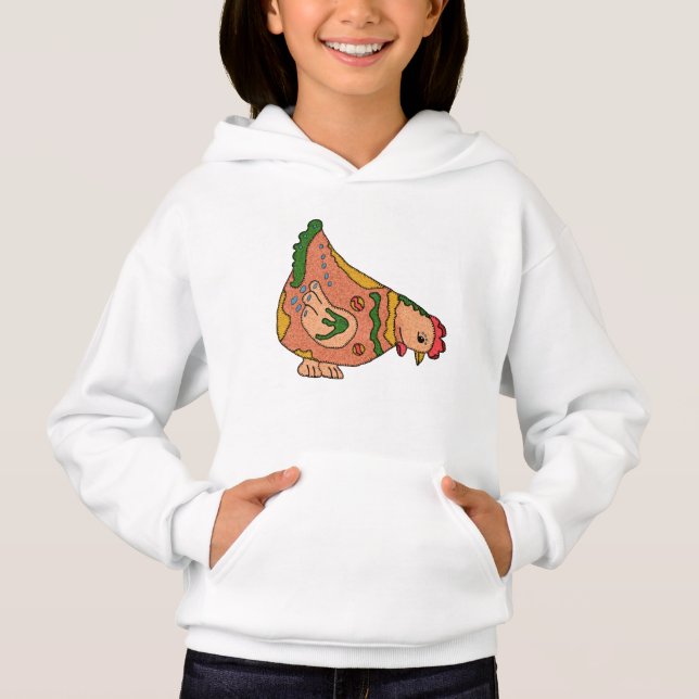 buntes Huhn T Shirt (Framsida)