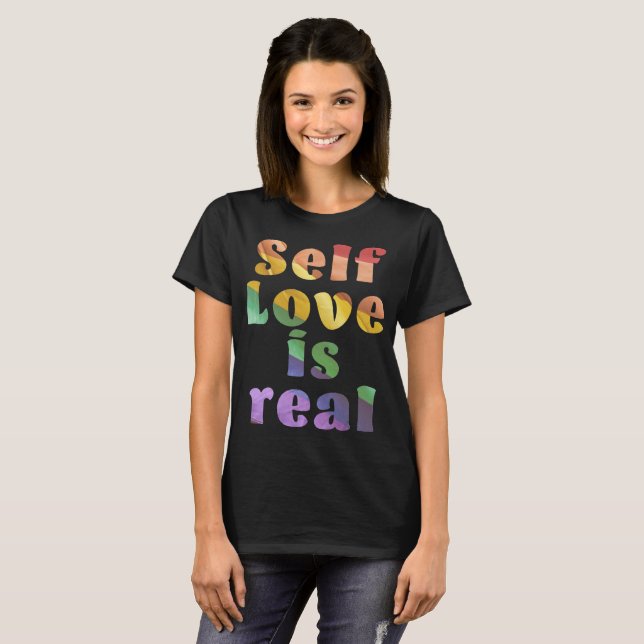 Buntes & Inspirierendes Selbstliebe-Design T Shirt (Hel framsida)
