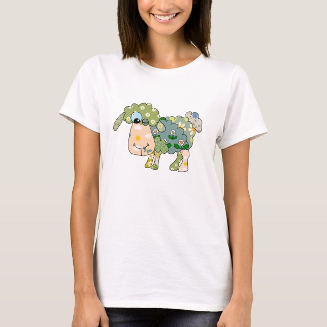 Buntes Schaf T Shirt (Framsida)