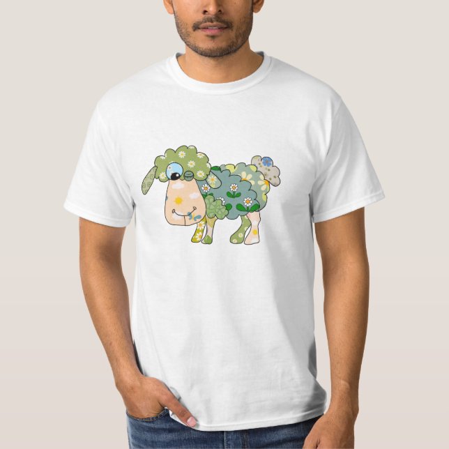 Buntes Schaf T Shirt (Framsida)