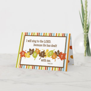 BUNTIFUL-Thanksgiving med mappad skriptkort - BLAN Helgkort