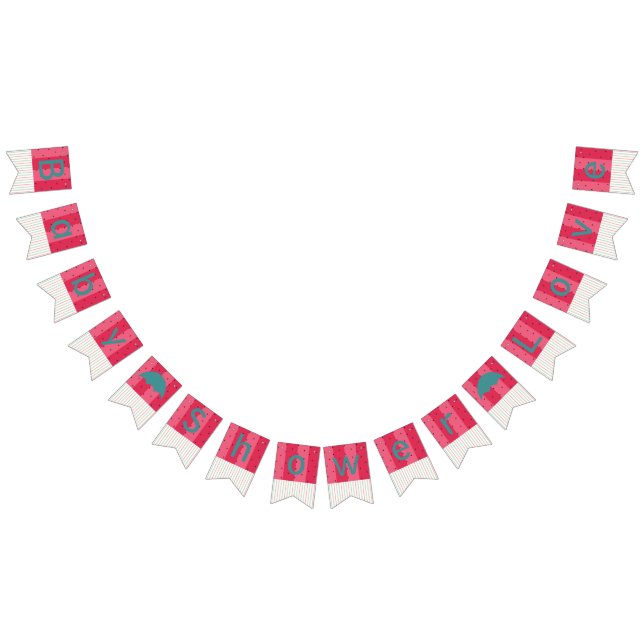 Bunting Baby Shower "Umbrella Watermelon" Vimplar (Alla)