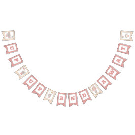 Bunting Banner Flagga Girl & Bear in Luftballong