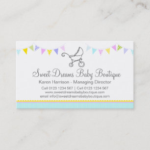 Bunting bebisboutiquevisitkortar visitkort