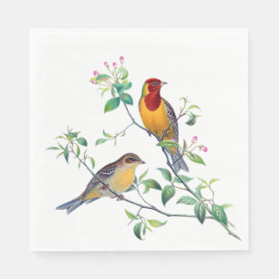Bunting Birds på Grenar Pappersservett