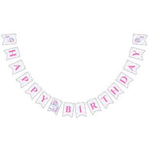 Bunting Flaggor Grattis på födelsedagen.