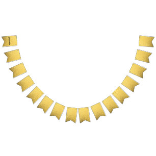 Bunting Gold Foil Shiny Party Banner Customize Vimplar