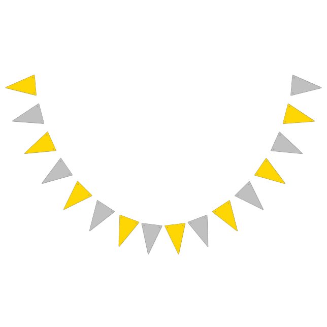 Buntning: Triangulär - Trianglar Guld och Silver. Vimplar (Alla)