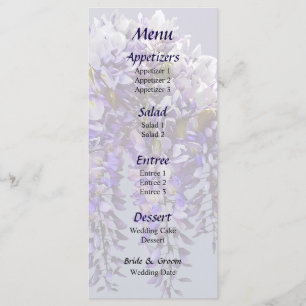 Bunxh av Wisteria Bröllopsmeny Meny