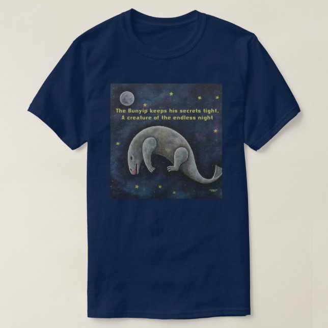 Bunyip behållor sina hemligheter täta t shirt (Design framsida)