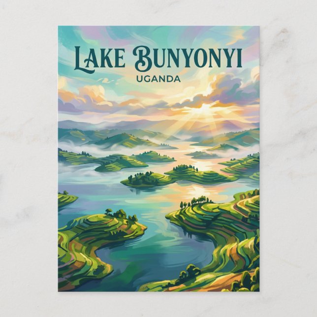 Bunyonyisjön Uganda Vykort (Framsida)