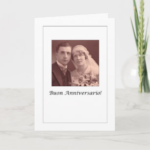 Buon Anniversario - lycklig årsdag i Italiano Kort