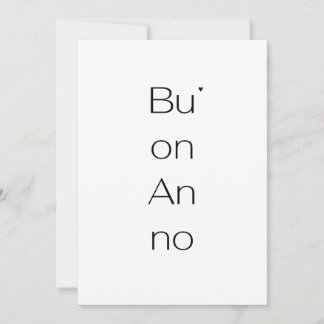 Buon Anno - minimalistic typography card Julkort