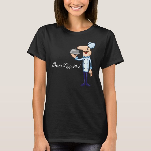 Buon Appetito Roligt Chef T Shirt (Framsida)