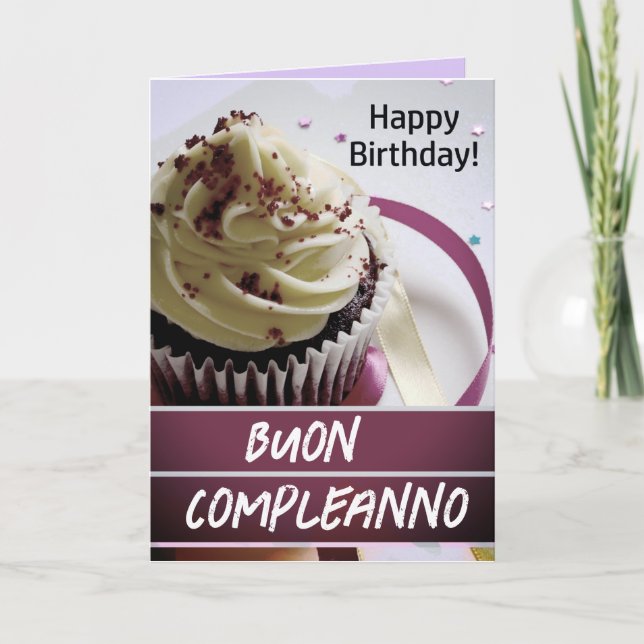 Buon COMPanno Italio Birthday Card Kort (Framsida)