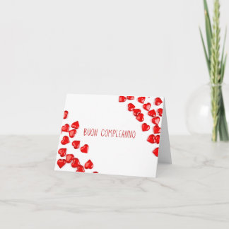 Buon complanno, italienska Grattis på födelsedagen Kort