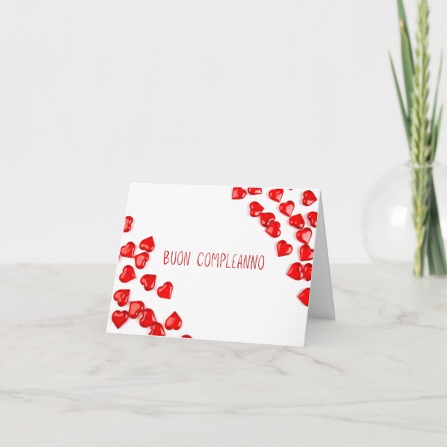 Buon complanno, italienska Grattis på födelsedagen Kort (Framsida)