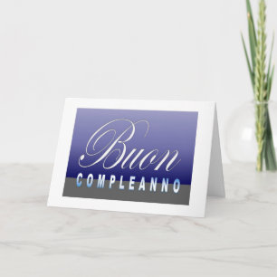 Buon Compleanno - grattis på födelsedagen i Kort