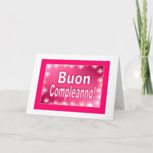 Buon Compleanno - Grattis på födelsedagen på itali Kort