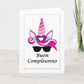 Buon Compleanno - Happy Birthday in Italian Card Tack Kort