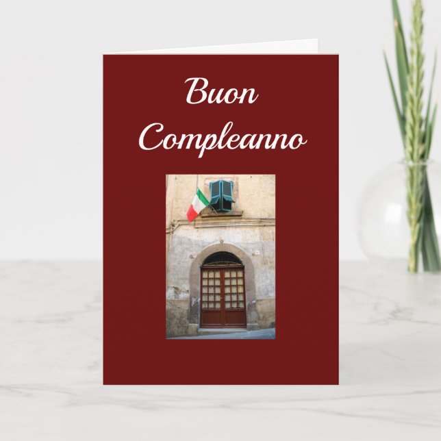 "BUON COMPLEANNO" ITALIAN BIRTHDAY KORT (Framsida)