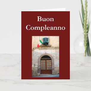 "BUON COMPLEANNO" ITALIAN BIRTHDAY KORT