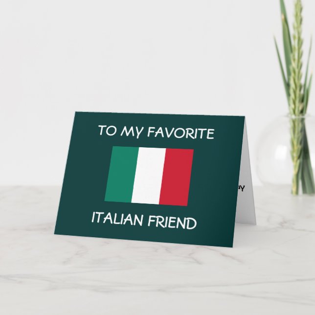 BUON COMPLEANNO ****ITALIENSK VÄNNES KORT**** KORT (Framsida)