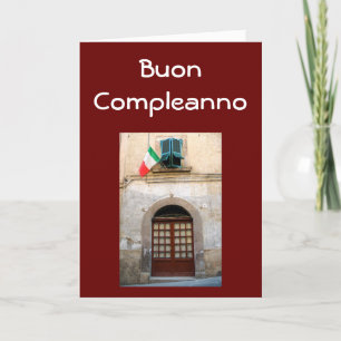"BUON COMPLEANNO" ITALIENSKA BIRTHDAG KORT