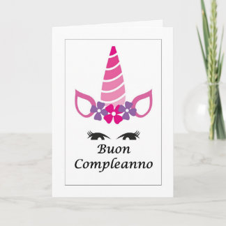 Buon Compleanno Unicorn - italienskt kort