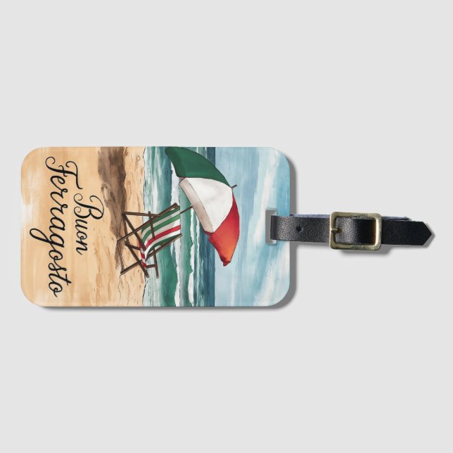 Buon Ferragosto italian Firande Day Bagagebricka (Framsida horisontal)