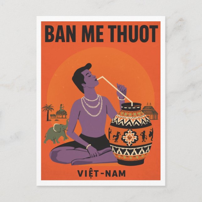 Buon Ma Thuot Jar Vin Vietnam Resa Vykort (Framsida)
