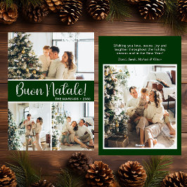 Buon Natale 4-foto-plattat Helgdag-kort Julkort