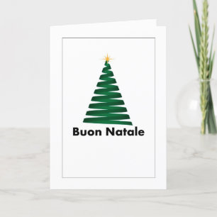Buon Natale Albero Italienskt gratulationskort Tack Kort
