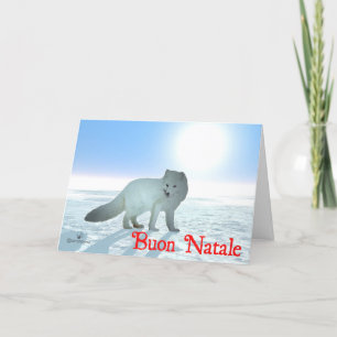 Buon Natale - Arktiskt räv Helgkort