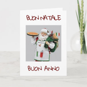 BUON NATALE / BUON ANNO ITALIAN SANTA HELGKORT